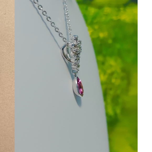 Swarovski Crystal Pendant Necklace 16 ext. 18 in. - Picture 3 of 10